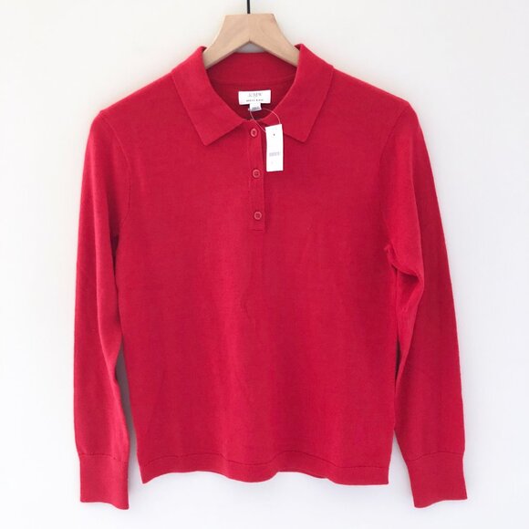 NWT J.Crew Factory Merino Wool-blend Sweater-polo - Picture 2 of 4